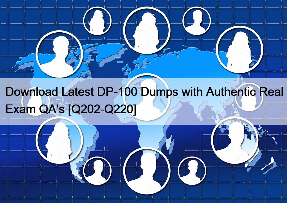Download Latest DP-100 Dumps with Authentic Real Exam QA’s [Q202-Q220]